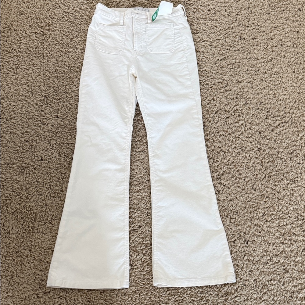 GAP Women's Off White Flare Corduroys
